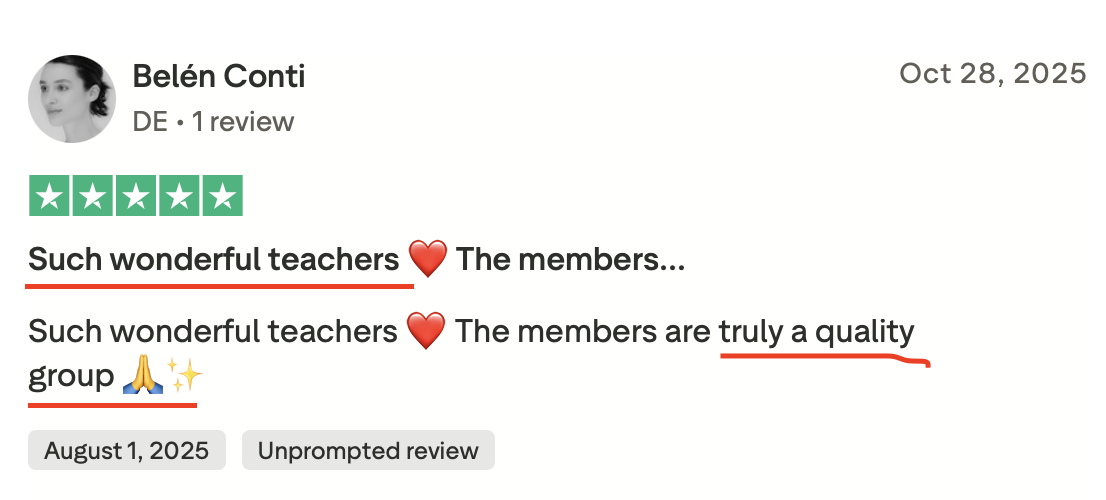 Trustpilot review by Belén Conti – Such wonderful teachers